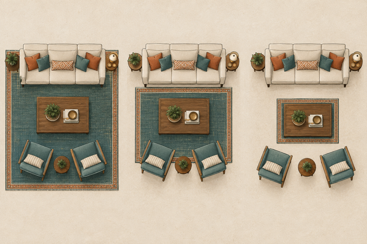 Where Should You Place an Area Rug in a Living Room?