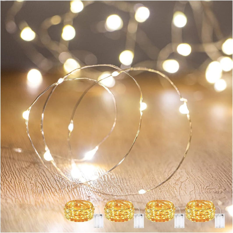 Warm white string lights