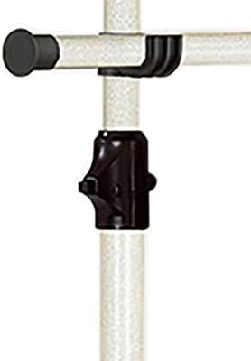 PRINCE HANGER Rack Heavy Duty One Touch System Load 352LBS Clothing Racks for Hanging Clothes Metal Closet Garment Closet system Tension Rod Free Standing Ivory Width Adjustable PHUS-0023