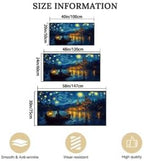 Wall Art Canvas Print Starry Night Over the Rhone by Van Gogh 24 x 48 inches Framed Home Artwork Decor Canvas Art Painting Living Room for Bedroom Office Wall Décor