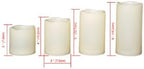 CANDLE CHOICE Outdoor Battery Operated Flameless Candles with Remote & Timer Waterproof Plastic Realistic Flickering Fake Electric LED Pillars for Lantern Garden Wedding Christmas Decorations 4 Pack