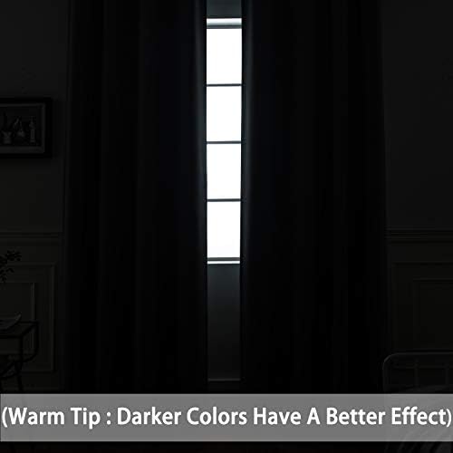 Yakamok Light Grey Room Darkening Curtains 96 inch Sliding Door Drapes | 1 - Image 3