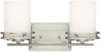 Kichler Hendrik 14.5" 2 Light Vanity Light with Satin Etched Cased Opal Glass Brushed Nickel