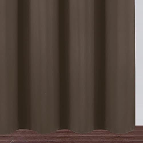 Chocolate Brown Thermal Blackout Curtains/52 x 108 Inch/Set of 2 Panels Room - Image 8