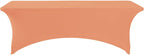 Spandex Table Cover for 8FT or 4ft or 6ft Table Universal Fitted Stretch Tablecloth for Party, Banquet, Wedding and Events-Peach