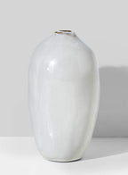 Serene Spaces Living Free-Form Glazed Ceramic Bud Vase, Set of 4- Centerpiece for Vintage Weddings, Events, Measures 5.5" Tall and 2.75" Diameter