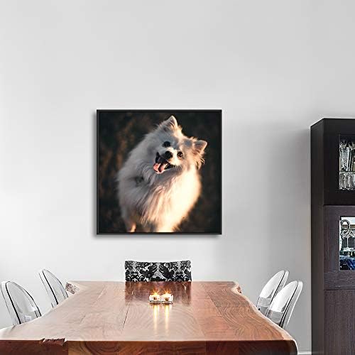 NWT Custom Framed Canvas Prints with Your Photo for Pets, Personalized Canvas Wall Art for Living Room, Bedroom - 16x16 inches