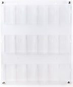 Displays2go 3-Tiered Clear Acrylic Magazine Rack, Adjustable, 9-18 Pockets - Clear (2RP9CLR)