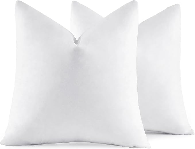 MIULEE 28x28 Euro Pillow Inserts, Double-Layer Down-Proof Cotton Cover by MIULEE