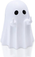 Halloween Ghost Figurine Funny Spooky Middle Finger Statue Halloween Table Decorations Cartoon Cute Resin Holiday Desktop Ornament Decor for Holiday Indoor Home Decor Gifts