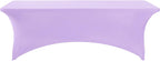 2Pack Spandex Table Cover for 8FT or 4ft or 6ft Table Universal Fitted Stretch Tablecloth for Party, Banquet, Wedding and Events-Lavender