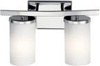 Kichler Crosby 15" 2 Light Vanity Light Satin Etched Cased Opal Brushed Nickel