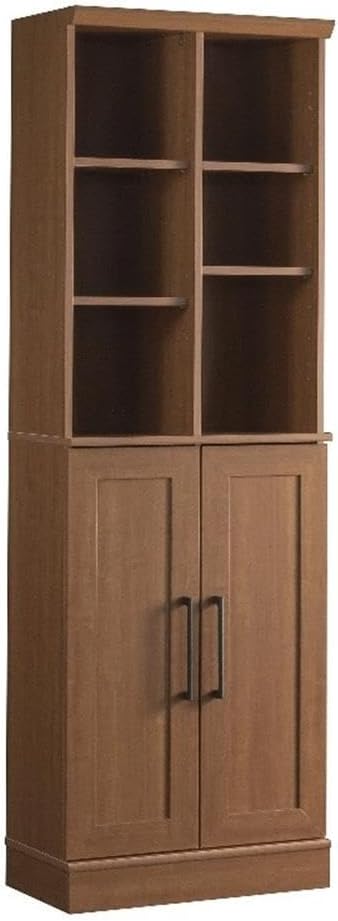 Sauder HomePlus Multi-Room Storage Cabinet with Adjustable Shelves and Door Positioning, Kitchen Laundry Bathroom Pantry Storage Cabinet, in Sienna Oak Finish