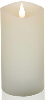 Flickering Flameless Candle, Real Wax LED Pillar Candle with 3D Moving Flame, Battery Operated, Built-in Timer, Ivory, Unscented, Safe for Home Décor, and Holidays 3" x 6.12"
