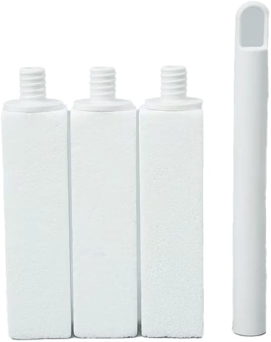 Pumice Stone Toilet Bowl Cleaner | Long Handle & Eco-friendly Screw-on Pumice Stones | Scouring Stick for Toilet Cleaning, Stain Removal on Toilets, Grills, Tiles, Grout & Pools | 3 Pack
