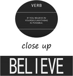 Believe Verb Motivational Quotes Canvas Wall Art Inspirational Positive Poster Print Inspiring Picture Painting Framed Artwork for Office Gym Living Room Wall Decor Ready to Hang[30" W X 40" H]
