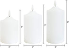 GenSwin Waterproof Flameless Flickering LED Candles with Remote & Timer,Battery Operated Pillar 3D Wick Candles for Indoor Outdoor Lanterns, Won’t melt, Long-Lasting(White, Set of 3)