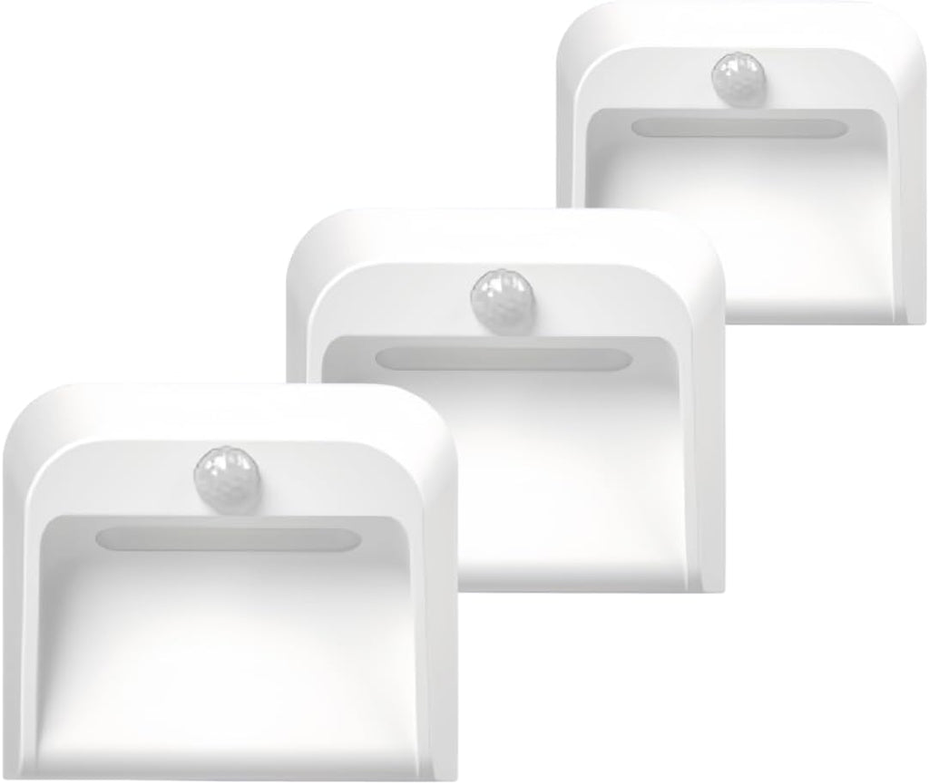 Group-Control Motion Sensor Night Light -Wireless Sync, 2200mAh Rechargeable Battery, 150LM/75LM Adjustable Brightness, 25s Auto-Off, Magnetic Mounting for Hallway/Stairs/Bedrooms（3 Pack）