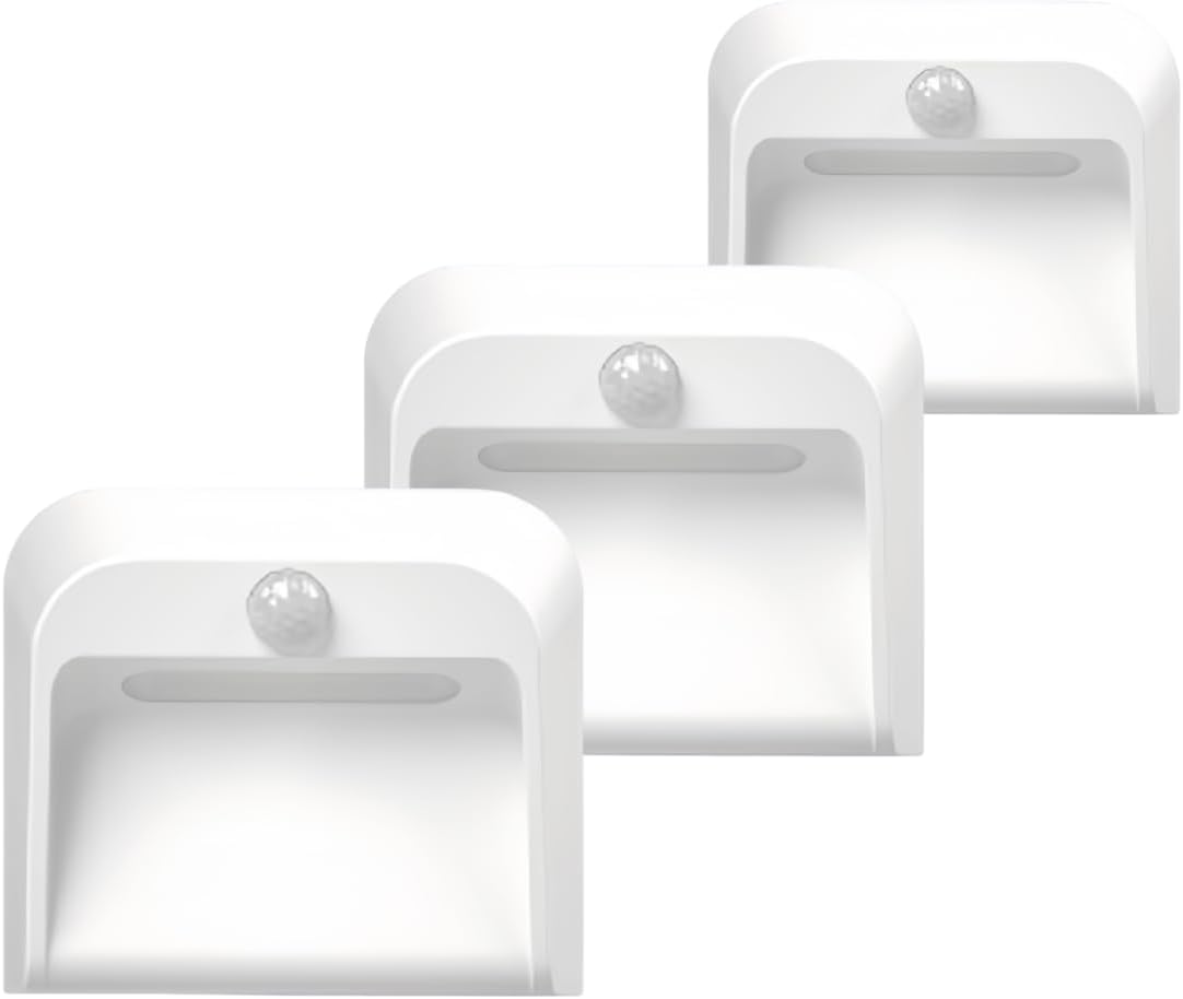 Group-Control Motion Sensor Night Light -Wireless Sync, 2200mAh Rechargeable Battery, 150LM/75LM Adjustable Brightness, 25s Auto-Off, Magnetic Mounting for Hallway/Stairs/Bedrooms（3 Pack）