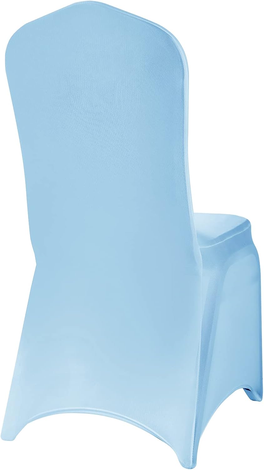 Spandex Chair Covers, 25PCS, Removable Washable Protector Stretch Covers for Living Room, Party, Banquet, Wedding Event, Hotel (Blue Mist)