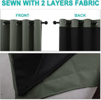 NICETOWN 100% Blackout Curtains 54 inches Long, Double-Deck Completely Blackout - Image 5