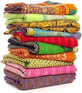 Wholesale Mix lot Tribal Kantha Quilts Reversible Vintage Cotton Bedspread Sari Throw Old Assorted Patches Bed Cover Rally (1 Pc)