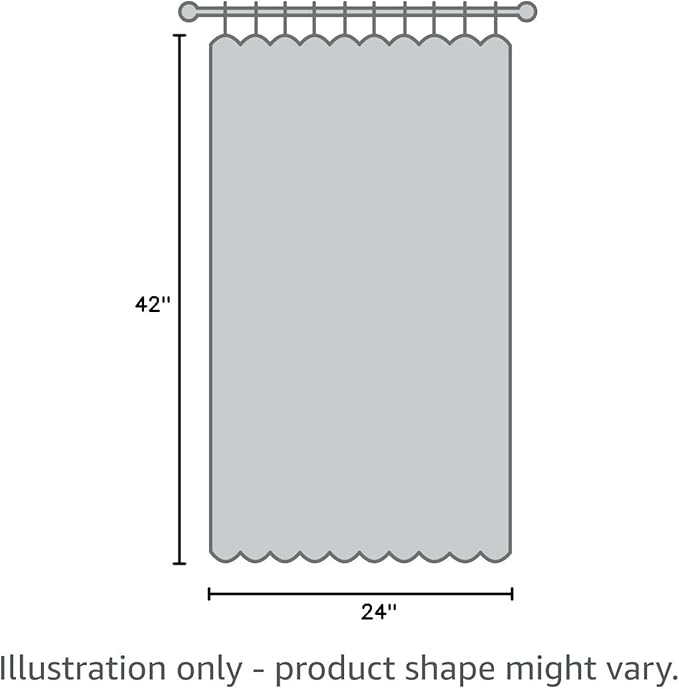 Simplebrand Grey Tier Curtains for Kitchen 24 Inches Long 2 PaSet, Rod Pocket - Image 8