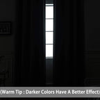 Yakamok Room Darkening Curtains 70x84 inch Length Black-Living Room | 2 panels - Image 2