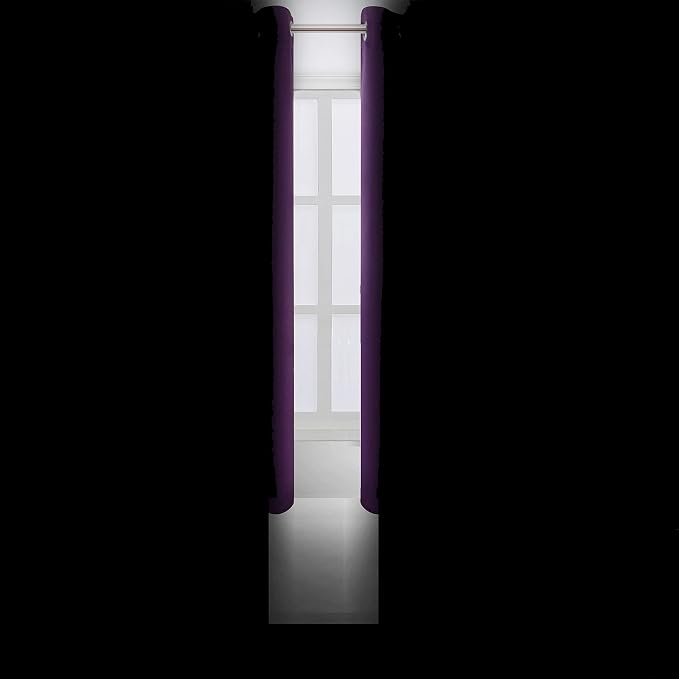 Purple Blackout Curtains 66 x 63 Inch Length/Set of 2 Curtain Panels/Thermal - Image 3