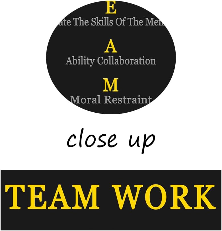 WYJDFART Motivational Wall Art Team Work Enterprise Poster Inspirational Quotes Canvas Poster for Company Office Group Bedroom Living Room Printed Artwork Framed Ready to Hang [30" W X 40" H]