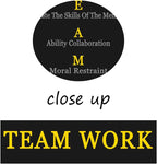 Team Work Enterprise Poster Inspirational Quotes Canvas Poster Printed Artwork Motivational Wall Decor for Company Office Group Bedroom Living Room Framed Ready to Hang[18" W X 24" H]