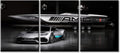 Sports Car Canvas Prints Gray Speedy Racing Car Wall Art Paintings Hypercar 3D Model Design Posters Stretched Pictures for Living Room Modern Home Decor Framed Wall Art Decorations, 36" Wx16 H