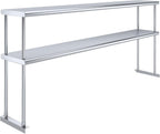 AmGood Double OverShelf Stainless Steel NSF - Many (72" Long x 12" Deep)