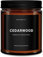 1OAK Scented Candles for Men - Cedarwood Candle - Woodsy Candles - Masculine Decor - Long Burning Candles Premium - Soy Wax (7oz.)