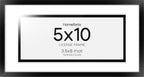 Homeforia 5x10 Business License Frame Black, High End Metal 5 x 10 Document Certificate Frame with Mat 4x9, 5 by 10 Professional License Frames for Wall or Tabletop, Tempered Glass, Wall Kit, Set of 1