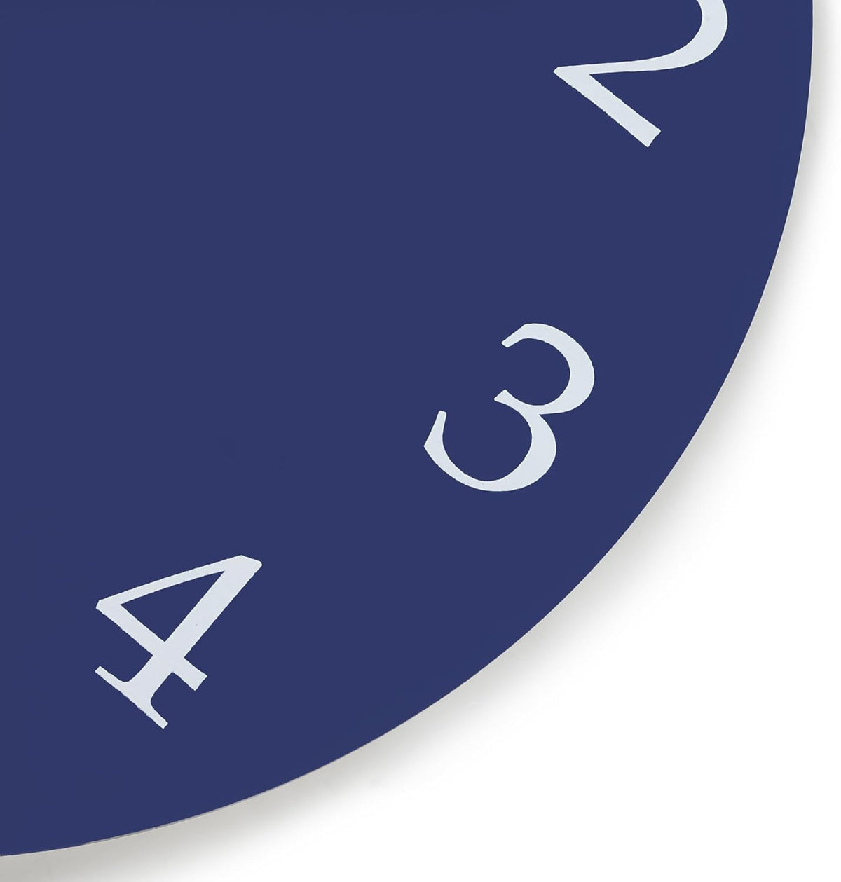 Lafocuse 12 Inch Silent Navy Blue Wall Clock Battery Operated, Wooden, Simple, Minimalist, Kitchen, Living Room, Bedroom, Office, Home Décor