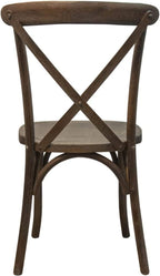 EMMA + OLIVER Gray Wash Dark Driftwood X-Back Chair