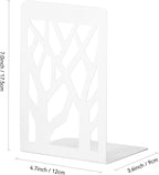 Book Ends, Bookends, Bookends for Shelves, Bookend, Book Ends for Heavy Books, White Metal Book Shelf Holder Home Decorative, Book Stoppers for Shelves, Bookend Supports 3 Pair