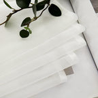 MIULEE 2 Panels Kitchen Tiers Half Window Sheer Curtains 29 X 45 Inch Ivory | - Image 5