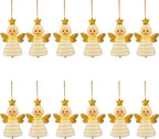 DIY Christmas Button Ornament Making Set - Snowman/Santa/Angel, Fun Holiday Craft Kit for All Ages, Ideal Xmas Tree Hanging Decor & Festive Gifts (D12)