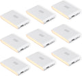 Rechargeable Night Lights with Dusk to Dawn & Motion Sensors, Warm & Soft White Stair Lights for Bathroom, Hallway, Linkable, Magnetic Mount, 9 Pack