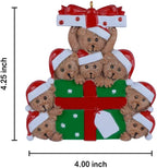Personalized Family Ornament 2024, Bear Family of 8 Christmas Tree Ornament, We are a Big Family Ornaments for Christmas Tree Decor, Unique Bear Gifts for Mom, Dad, Grandkids, Grandma, Grandpa
