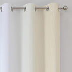 Beige and Grayish White Ombre Blackout Curtains Living Room 84 Inches Long | - Image 4