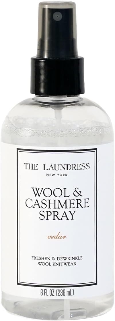 The Laundress Wool and Cashmere Fabric Spray, Wool Dewrinkle Spray, Upholstery and Linen Spray, Fabric Refresher, Cedar Scent, 8 Fl Oz