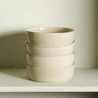 Stone Lain Eden 4-Piece Pasta Bowl Set Stoneware, Beige
