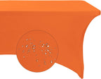 Spandex 8ft Waterproof Table Cover for Party,Wedding, Banquet, and Events(Orange)