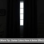 Yakamok Room Darkening Curtains 52x63 inch Length Dark Blue-Living Room | 2 - Image 6