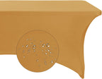 Spandex 8ft Waterproof Table Cover for Party,Wedding, Banquet, and Events(Gold)