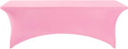 2Pack Spandex Table Cover for 8FT or 4ft or 6ft Table Universal Fitted Stretch Tablecloth for Party, Banquet, Wedding and Events-Pink