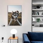 NWT Custom Framed Canvas Prints with Your Photo for Pets, Personalized Canvas Wall Art for Living Room, Bedroom - 24x36 inches